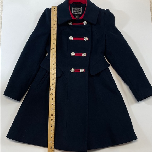 Rothschild Girls Navy Coat Military Style Red Trim Sz 7 - Picture 3 of 7